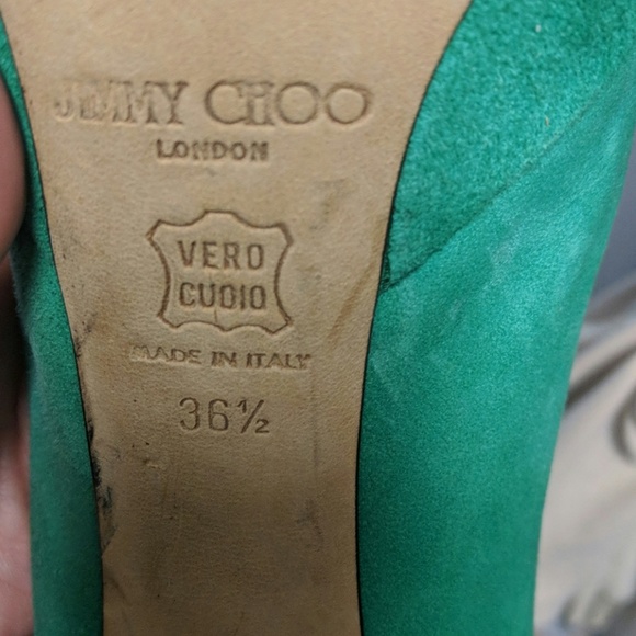 Jimmy Choo suede peep toe heels - Picture 6 of 6